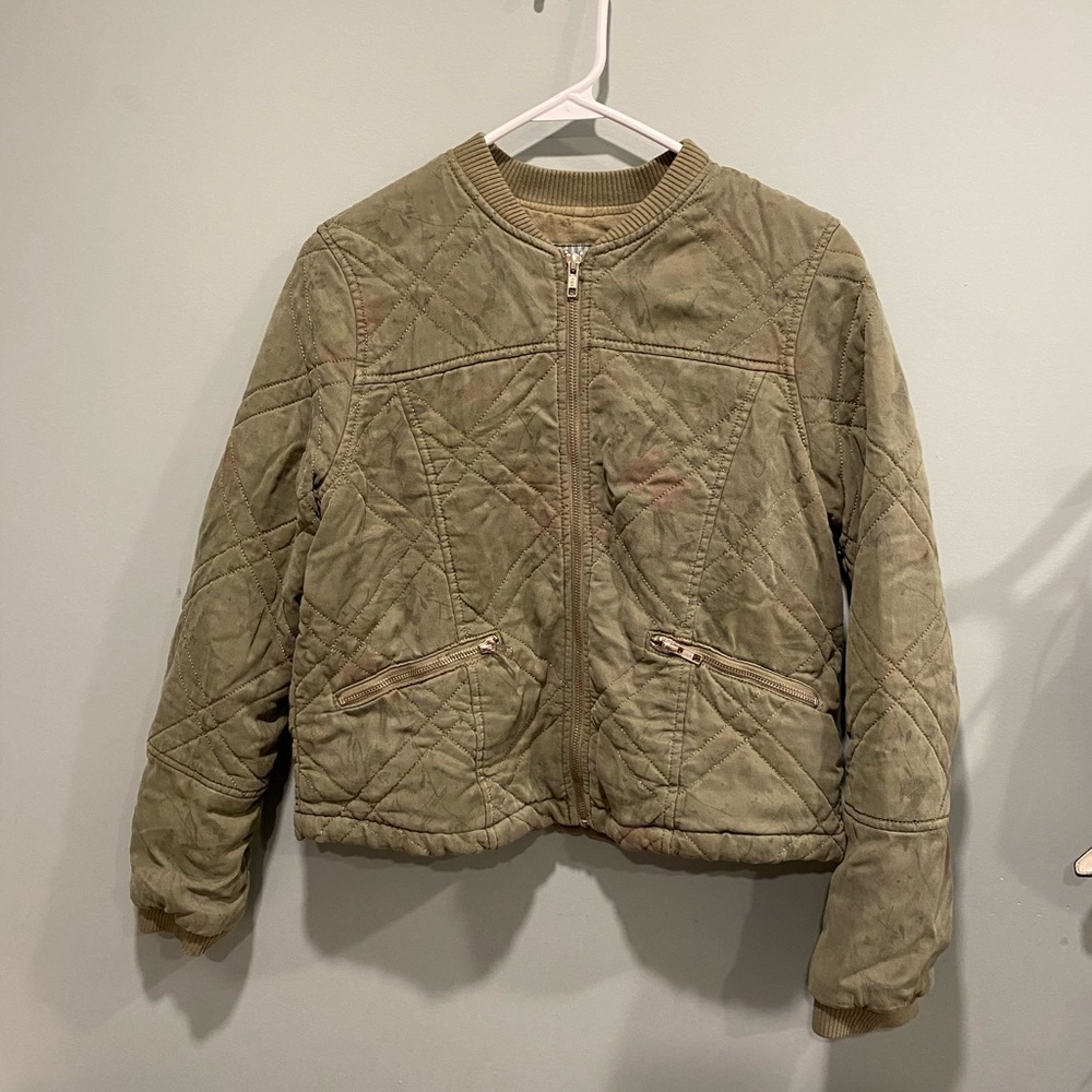 Anthropologie Valentina Quilted Bomber Jacket